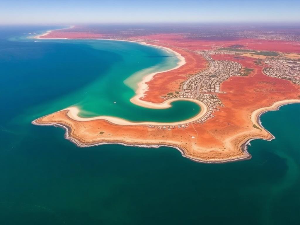 Geraldton coastline and turquoise water in Western Australia